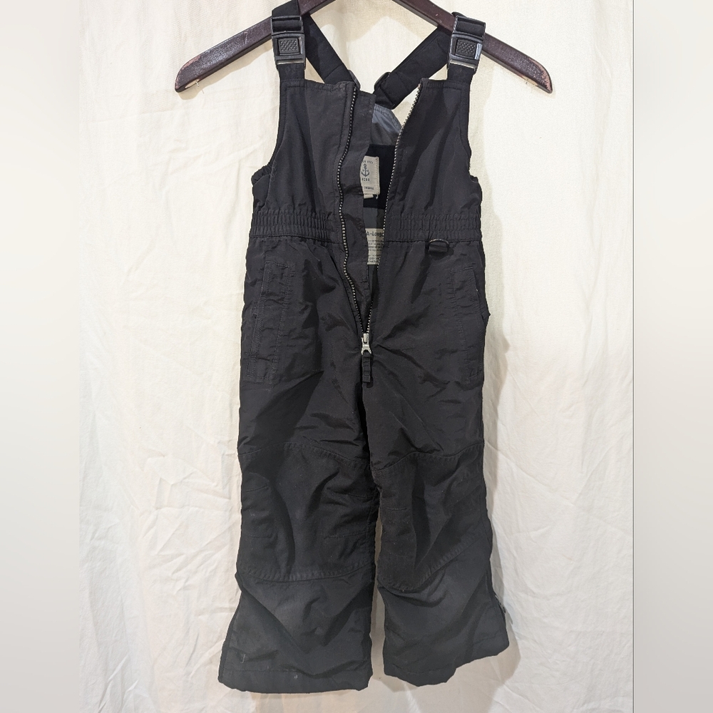 Kids Lands End Squall Snow Pants Black Sz 4